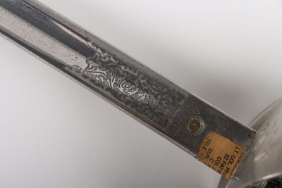 George V 1897 Pattern Infantry Officers Sword Attributed to Lt Colonel F S Field OBE - 10