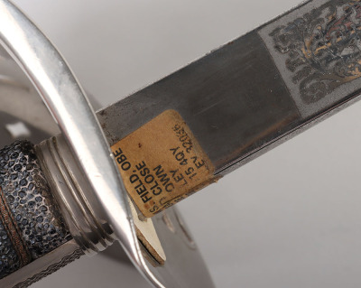 George V 1897 Pattern Infantry Officers Sword Attributed to Lt Colonel F S Field OBE - 15