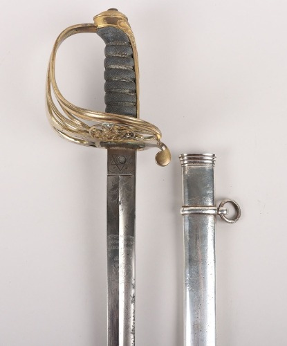 1845 Pattern British Infantry Officers Sword Attributed to Major Charles Edward Gore-Brown 2nd Volunteer Battalion Hampshire Regiment