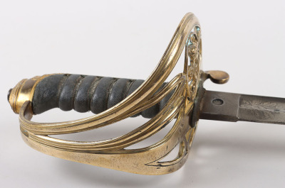 1845 Pattern British Infantry Officers Sword Attributed to Major Charles Edward Gore-Brown 2nd Volunteer Battalion Hampshire Regiment - 12