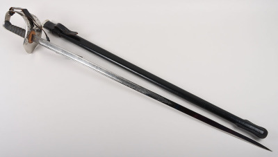 Rare George V Royal Tank Regiment Marked 1897 Pattern Officers Sword by Henry Wilkinson Attributed to Major Hugh Graham Neish Royal Tank Regiment, - 2