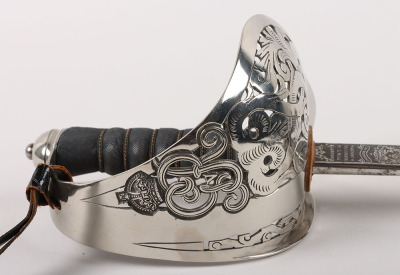 Rare George V Royal Tank Regiment Marked 1897 Pattern Officers Sword by Henry Wilkinson Attributed to Major Hugh Graham Neish Royal Tank Regiment, - 7