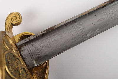 Georgian 1827 Pattern Royal Naval Officers Sword by Prosser, Maker to the King and Royal Family - 9
