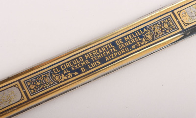 ^ Spanish Army Generals Presentation Sword, Pre 1936, Attributed to General Luis Aizpuru Mond&eacute;jar - 11