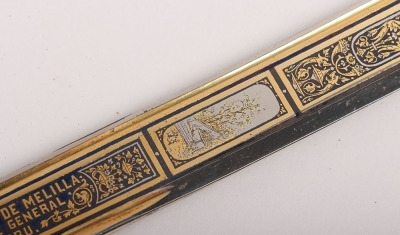 ^ Spanish Army Generals Presentation Sword, Pre 1936, Attributed to General Luis Aizpuru Mond&eacute;jar - 12