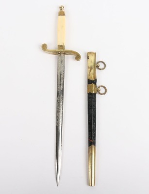 Imperial Russian Tsar Nicholas II Naval Officers Dirk with Hanging Straps and Belt - 11