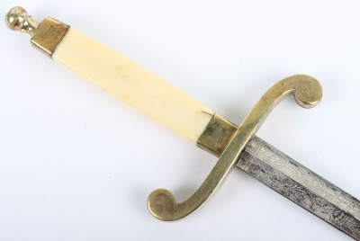 Imperial Russian Tsar Nicholas II Naval Officers Dirk with Hanging Straps and Belt - 19