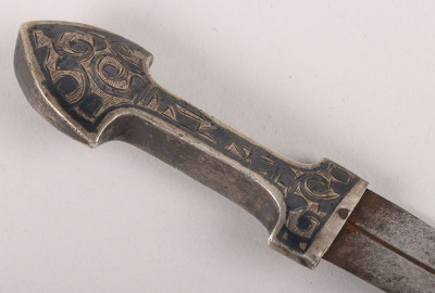 Imperial Russian Hallmarked Silver Niello Miniature Kindjal c.1900 - 6