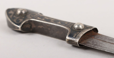 Imperial Russian Hallmarked Silver Niello Miniature Kindjal c.1900 - 7