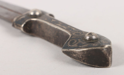 Imperial Russian Hallmarked Silver Niello Miniature Kindjal c.1900 - 8