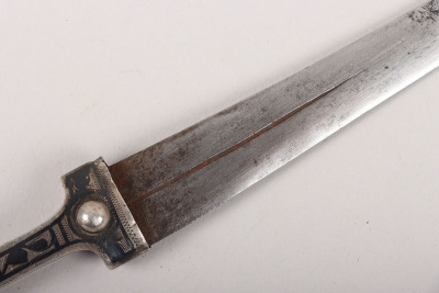 Imperial Russian Hallmarked Silver Niello Miniature Kindjal c.1900 - 9