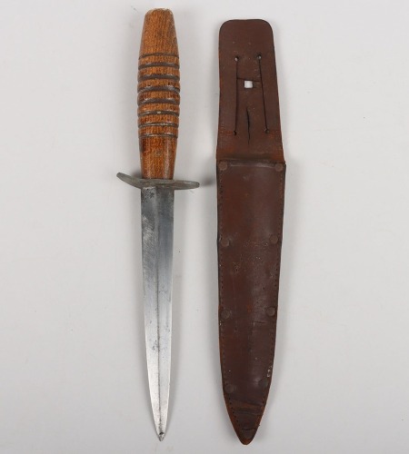 British Wooden Grip Commando Knife