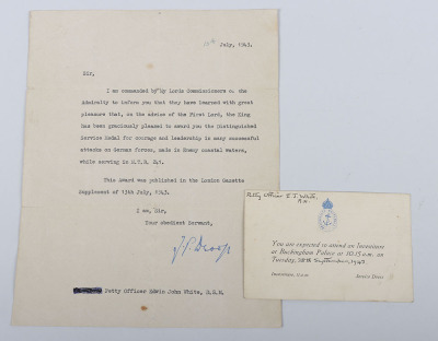 An impressive Second World War Coastal Forces Distinguished Service Medal Group of Six to a Petty Officer who was Mentioned in Despatches for Crete and was Later Awarded a D.S.M. and Another Mentioned in Dispatches for his Service in Motor Torpedo Boats o - 7