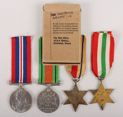 WW2 British North African and Italy Campaign Medal Group of Four to an Officer - 3