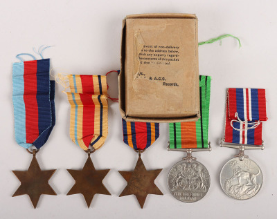 WW2 British Royal Army Service Corps Burma Campaign Medal and Insignia Group - 3