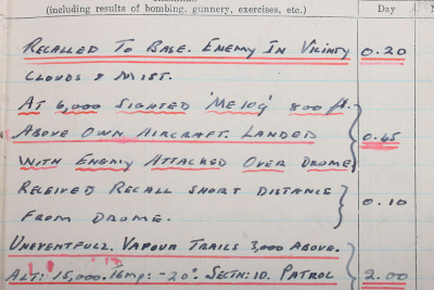 WW2 Royal Air Force Casualty Medal and Log Book Grouping of Flight Sergeant G H Davison 613 Squadron and Later 83 Squadron, Being Found Dead in his Rear Gun Turret in April 1942 - 16