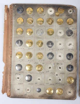 Ten Original Livery Button Pattern Book Pages Containing 149 Buttons - 6