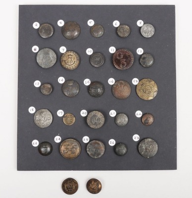 Unusual Group of Early British Military Buttons Recovered from the River Thames