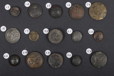 Unusual Group of Early British Military Buttons Recovered from the River Thames - 3