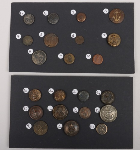 Scarce Assembly of Early British Royal Naval Buttons