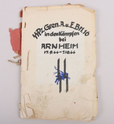 Historically Interesting British Translation of the Waffen-SS Panzer Grenadier Reserve and Replacement Battalion Nr16 War Diary for the Battle of Arnhem 17th September 1944 - 7th October 1944