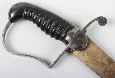 1796 Pattern Light Cavalry Officers Blue and Gilt Sword - 3