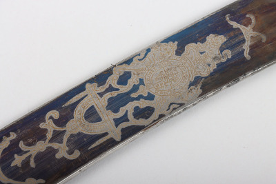 1796 Pattern Light Cavalry Officers Blue and Gilt Sword - 8