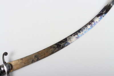 1796 Pattern Light Cavalry Officers Blue and Gilt Sword - 10