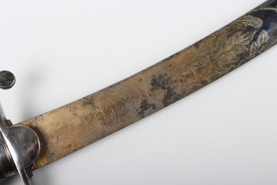 1796 Pattern Light Cavalry Officers Blue and Gilt Sword - 11