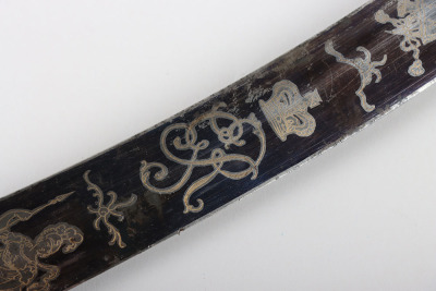 1796 Pattern Light Cavalry Officers Blue and Gilt Sword - 13
