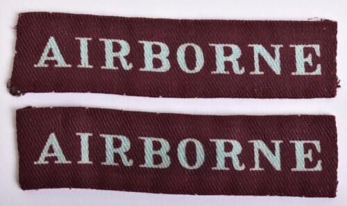 Matching Pair of Printed Airborne Straight Title / Strip