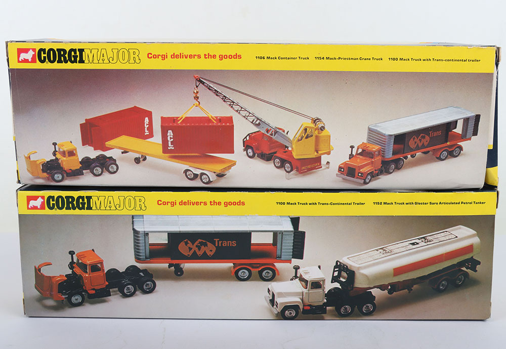 Camion B17 Corgi Toys 1:50 Mack Avec Remorque Trans Continental - Occasion