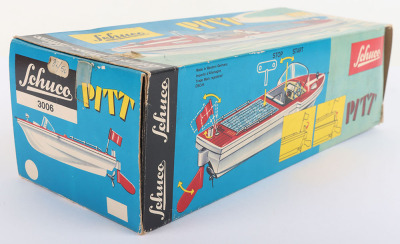 Schuco Tinplate/Plastic 3006 Clockwork PITT Speedboat - 3