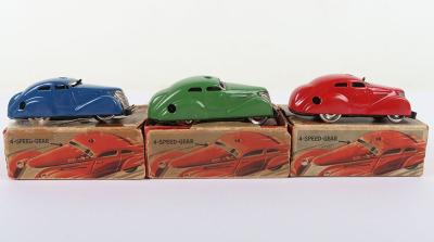 Three Schuco Tinplate 3000 Telesteering cars Sets - 3