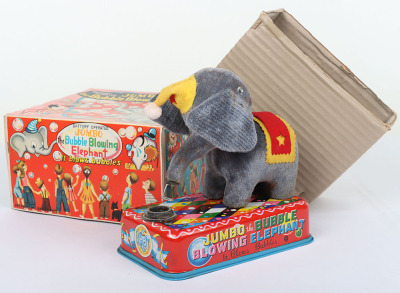 Three Yonezawa (Japan) Battery Operated Jumbo the Bubble blowing Elephant - 7
