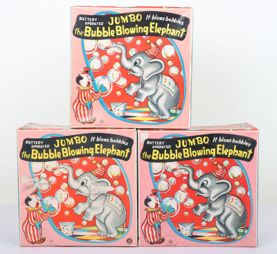 Three Yonezawa (Japan) Battery Operated Jumbo the Bubble blowing Elephant - 9