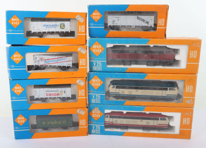 Three boxed RoCO HO gauge 0-4-4-0 Diesel locomotives