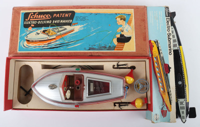 Schuco Tinplate/Plastic 5411 Elektro Delfino Navico Speed Boat - 4