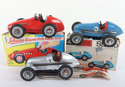 Three Schuco Tinplate Racing Cars