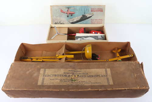 Boxed Nulli Secundus remote control electric controlled Aeroplane, 1930s