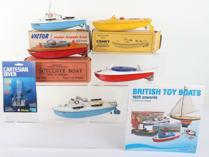 Five Sutcliffe Tinplate Boats