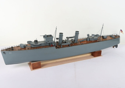 A Bassett-Lowke working remote control scale model of a F7 Navy Destroyer, 1936