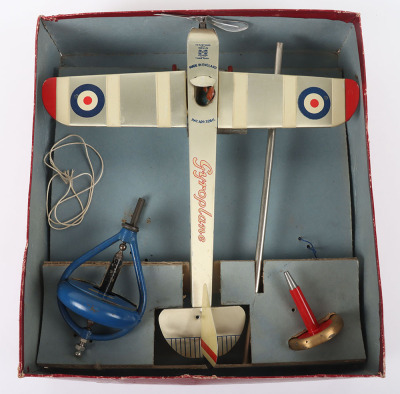 Boxed Wells O London tinplate flying Gyroplane, 1930s - 4