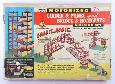 Boxed Chad Valley Motorized Girder & Panel and Bridge & Roadway Building set No.8, - 4