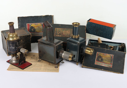 Four boxed Magic Lanterns, German 1900/10