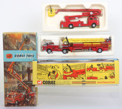 Two Corgi Major Toys Fire Engines