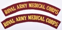 2x WW2 Royal Army Medical Corps Airborne Issue Shoulder Titles