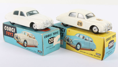 Two Corgi Toys Jaguar 2.4 Litre Saloon Cars