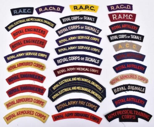 Quantity of Cloth Shoulder Titles worn by Air Landing Corps Regiments