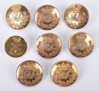 8x Early Pattern Royal Company of Archers Queens Bodyguard for Scotland Buttons